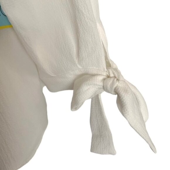 NWT CeCe Square Neck Blouse in Soft Ecru Small - Picture 6 of 7